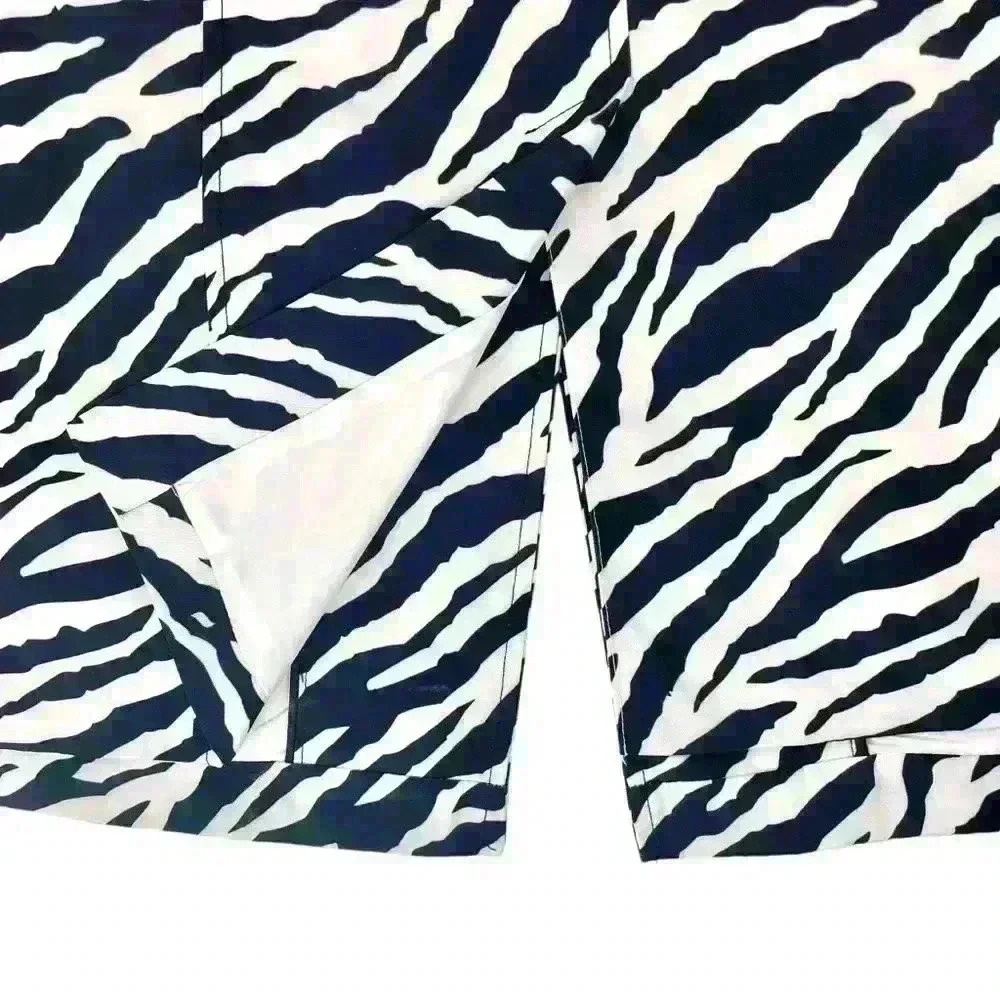 Sao Paulo Zebra Print  Size 12 Trench Coat - Boho Chic Animal Print Sexy Belted - Picture 13 of 16